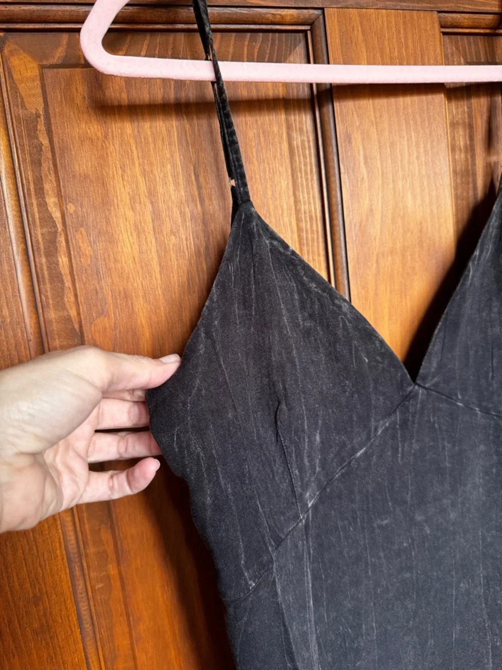 Zenana Outfitters Black V-Neck Midi Slip Dress with Spaghetti Straps *Never Worn - Picture 6 of 10